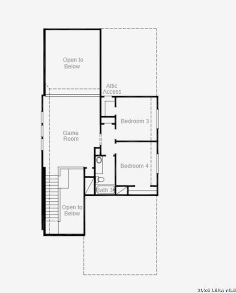 2D floor plan layout of this home in Veramendi, New Braunfels, TX (Image 3).