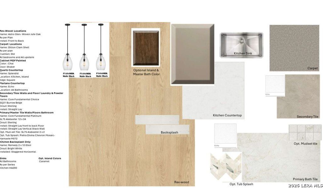 Sample of building materials used in homes in Mayfair, New Braunfels (Image 4).