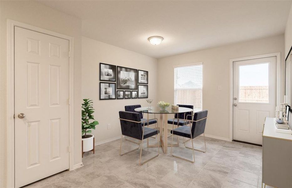 Dining space with baseboards Dining space with baseboards