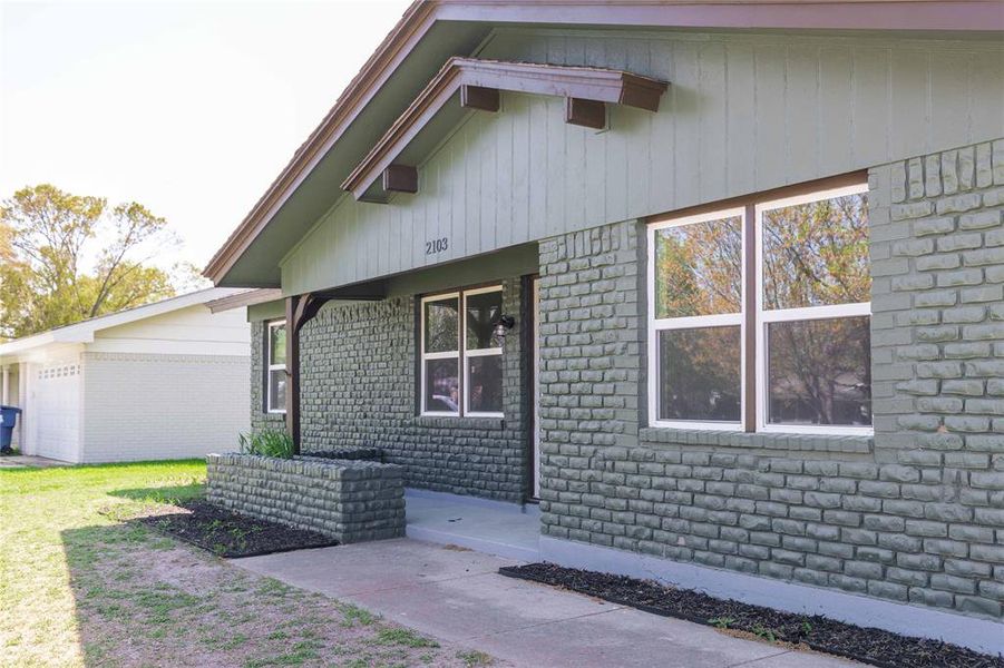 Exterior details and patio area of a home in , Brownwood (Image 14). Exterior details and patio area of a home in , Brownwood (Image 14).