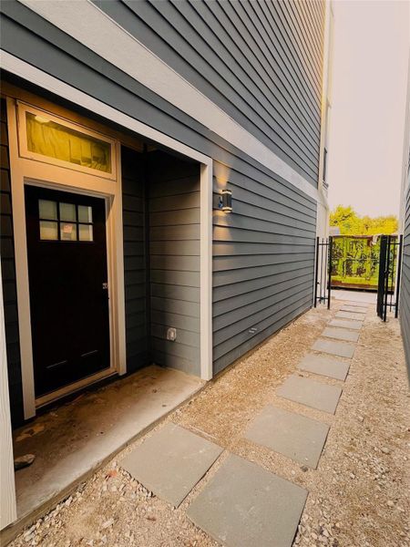 Exterior details and patio area of a home in , Houston (Image 28).