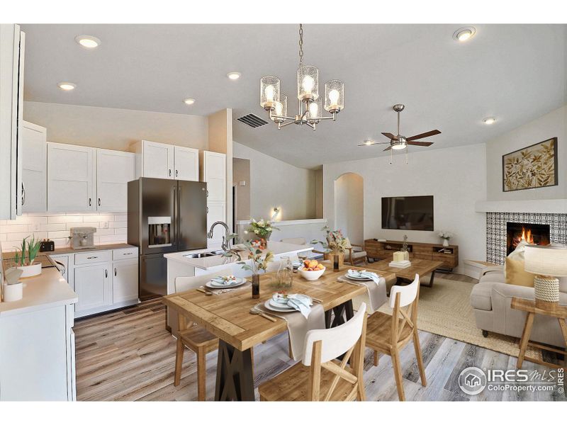 staged dining room