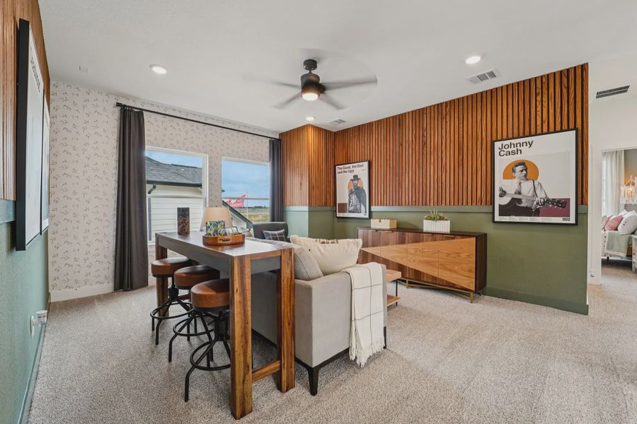 Representative furnished interior of a home built from the Laramie by Chesmar Homes in Jubilee 50's, Hockley (Image 12).