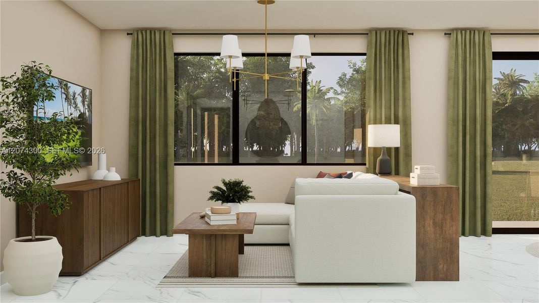 Furnished interior view inside a new home in Solterra, Sunrise (Image 9).