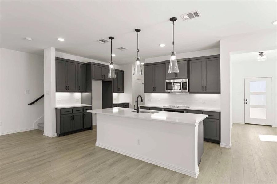 Furnished interior view inside a new home in Sereno Oaks at Buckner Terrace, Dallas (Image 6). Furnished interior view inside a new home in Sereno Oaks at Buckner Terrace, Dallas (Image 6).