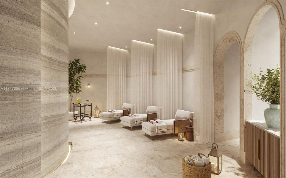 Furnished interior view inside a new home in Baccarat Residences Miami, Miami (Image 6). Furnished interior view inside a new home in Baccarat Residences Miami, Miami (Image 6).