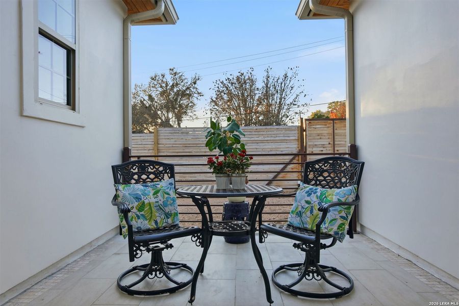 Exterior details and patio area of a home in , Terrell Hills (Image 38).