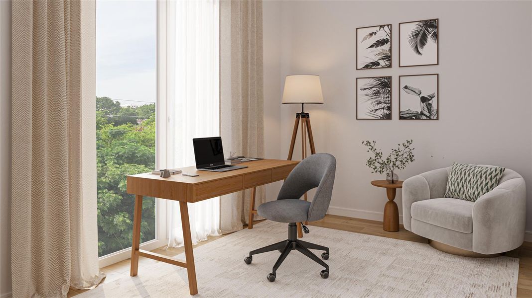 Furnished interior view inside a new home in , Houston (Image 9).