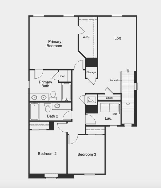 2D floor plan layout for the Plan 1908 by KB Home in The Preserve at Legends Pointe I, Hudson, FL (Image 3). 2D floor plan layout for the Plan 1908 by KB Home in The Preserve at Legends Pointe I, Hudson, FL (Image 3).