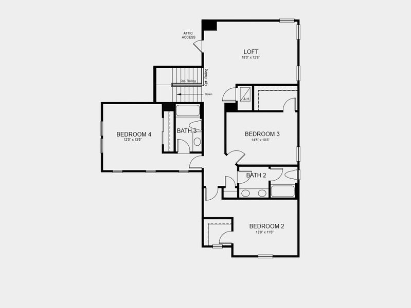 2D floor plan layout for the Bermuda by Taylor Morrison in Westview, Poinciana, FL (Image 6). 2D floor plan layout for the Bermuda by Taylor Morrison in Westview, Poinciana, FL (Image 6).