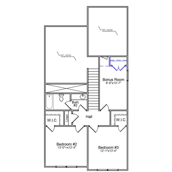 2D floor plan layout of this home in The Falls, Blythewood, SC (Image 6).