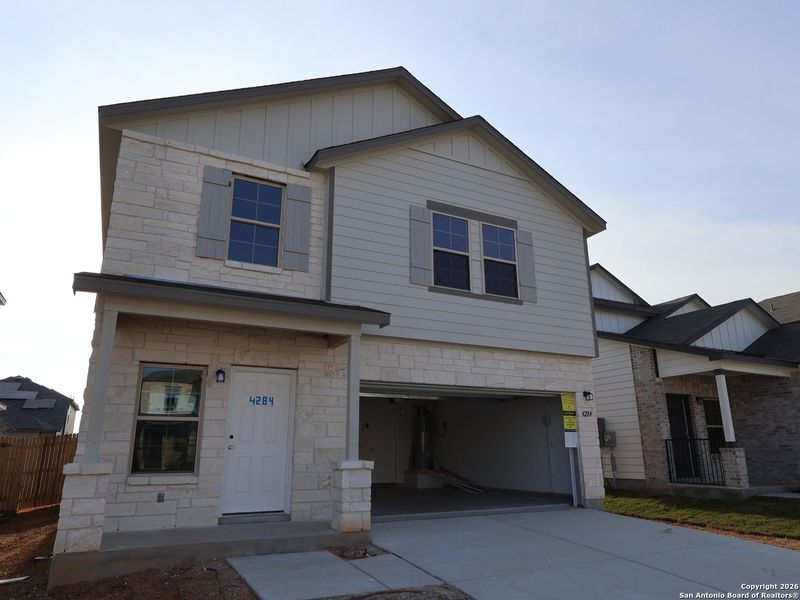In-progress construction of a new home in Park Place, New Braunfels, TX (Image 32).