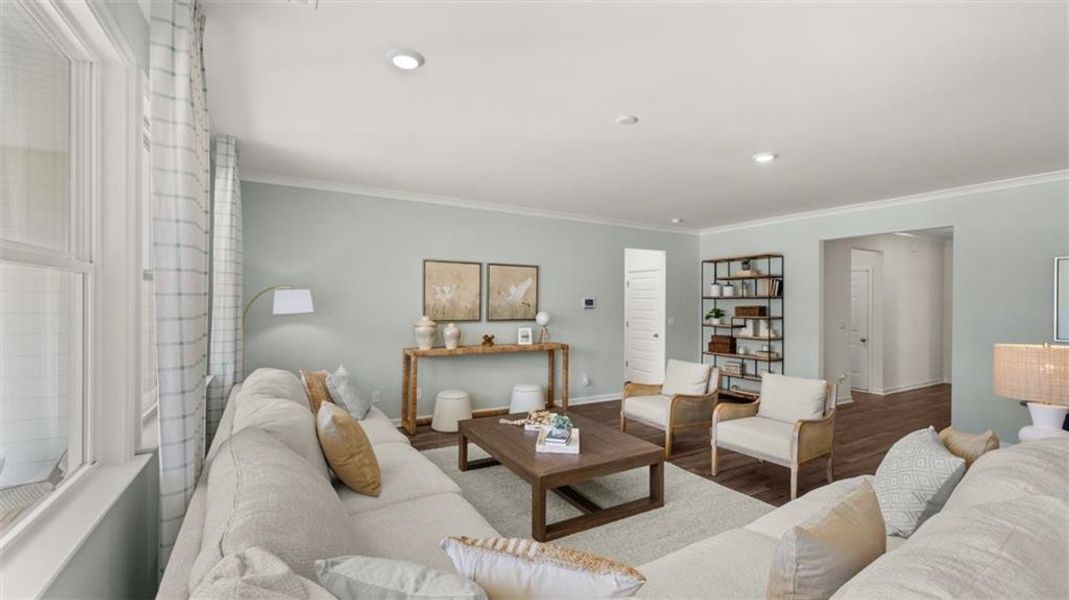 Furnished interior view inside a new home in Kingston Ranch at Lake Oconee, Buckhead (Image 26).