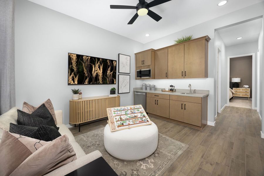 Furnished interior view inside a new home in Miravida, Surprise (Image 12). Furnished interior view inside a new home in Miravida, Surprise (Image 12).