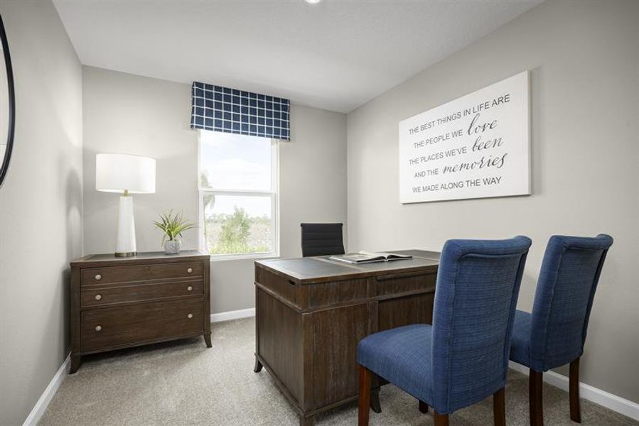 Representative furnished interior of a home built from the Piper End Unit by Ryan Homes in Terra Lago Townhomes, Indiantown (Image 13).