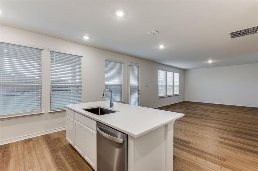 Furnished interior view inside a new home in Eagle Creek, Denton (Image 8). Furnished interior view inside a new home in Eagle Creek, Denton (Image 8).