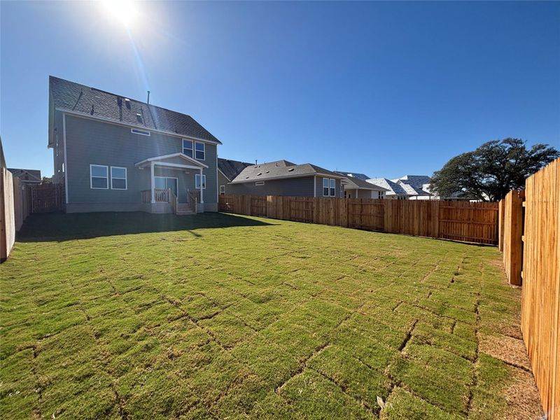 Exterior details and patio area of a home in Cannon Ranch 45s, Dripping Springs (Image 25).