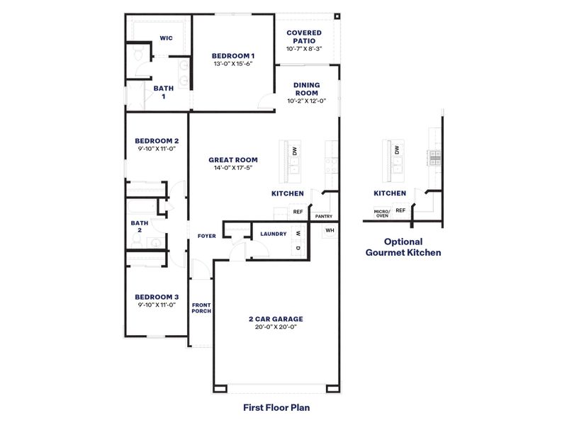 2D floor plan layout for the Baxter by D.R. Horton in Upper Canyon, Phoenix, AZ (Image 5). 2D floor plan layout for the Baxter by D.R. Horton in Upper Canyon, Phoenix, AZ (Image 5).