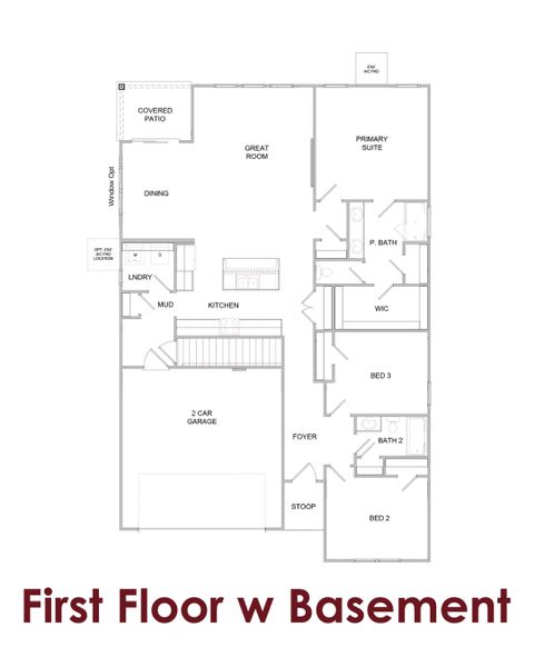 2D floor plan layout for the Aspen by Chafin Communities in Garland Meadows, Cartersville, GA (Image 4).