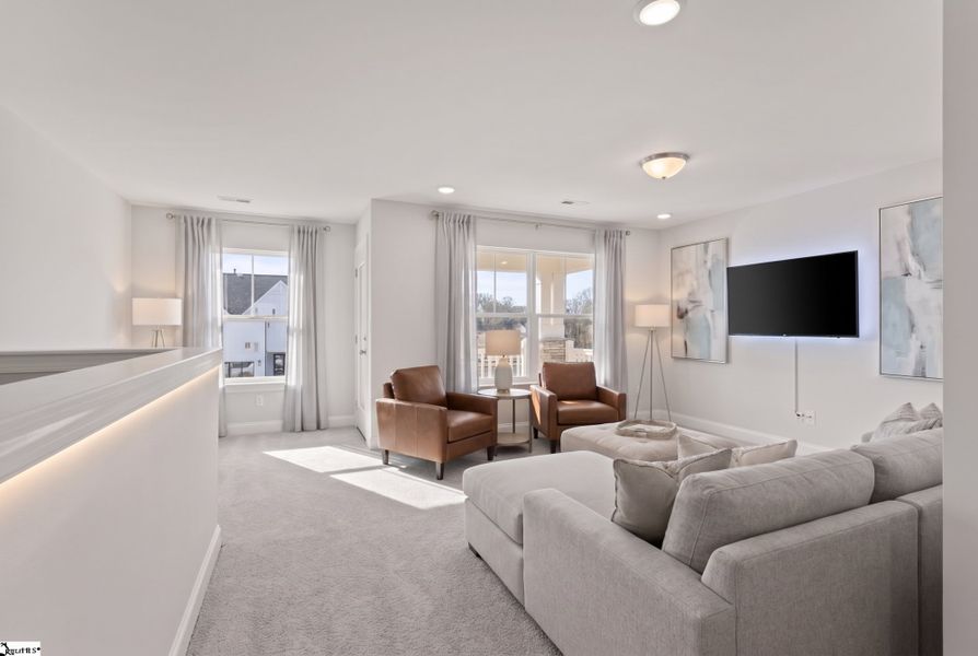 Furnished interior view inside a new home in Founders Club, Moore (Image 12).