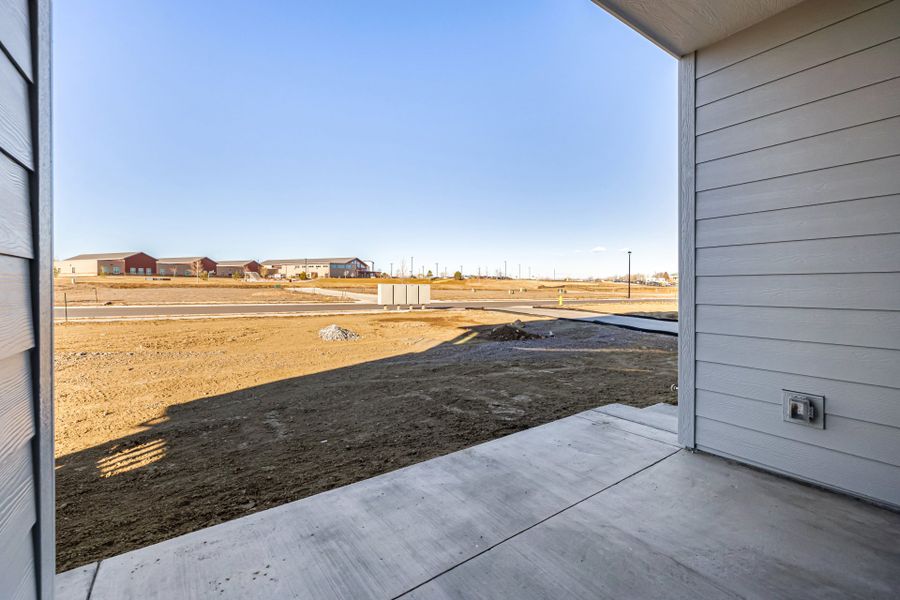 Exterior details and patio area of a home in Arras Park, Thornton (Image 20).