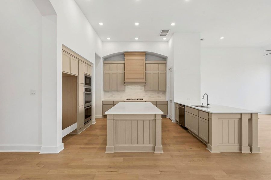 Lots of kitchen cabinets to hold all your appliances and dishes.