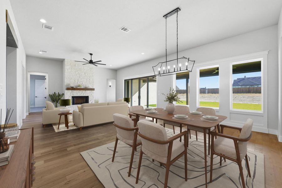 Representative furnished interior of a home built from the The Ponder by Kenmark Homes in Cotten Creek, Azle (Image 3). Representative furnished interior of a home built from the The Ponder by Kenmark Homes in Cotten Creek, Azle (Image 3).