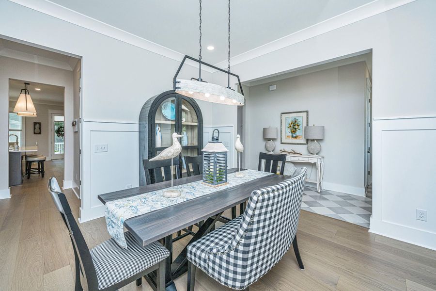 Furnished interior view inside a new home in Overlook at Copahee Sound, Awendaw (Image 38).
