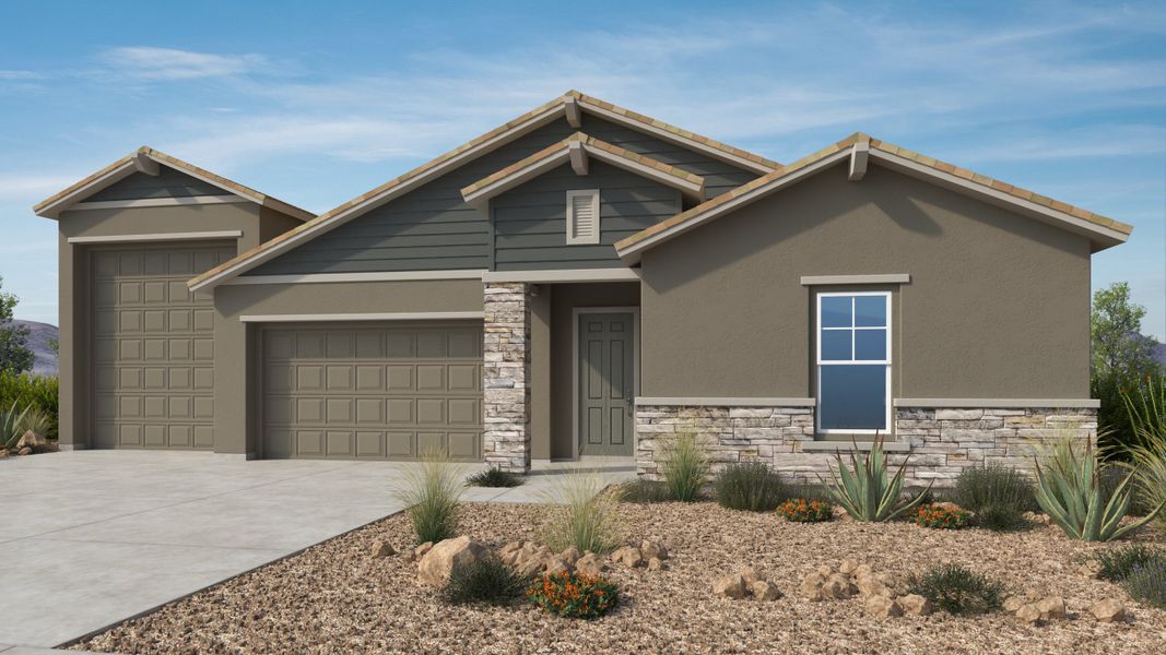 Representative exterior photo of a completed home built from the Lark by Taylor Morrison in Verdin Odyssey Collection, Phoenix, AZ (Image 2).