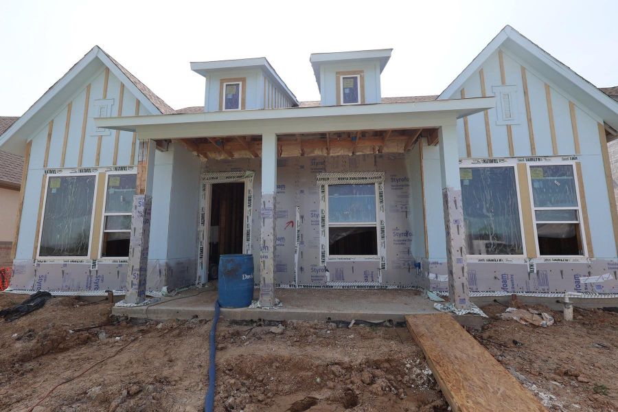 In-progress construction of a new home in Riceland - Enclave Row Collection, Mont Belvieu, TX (Image 4).