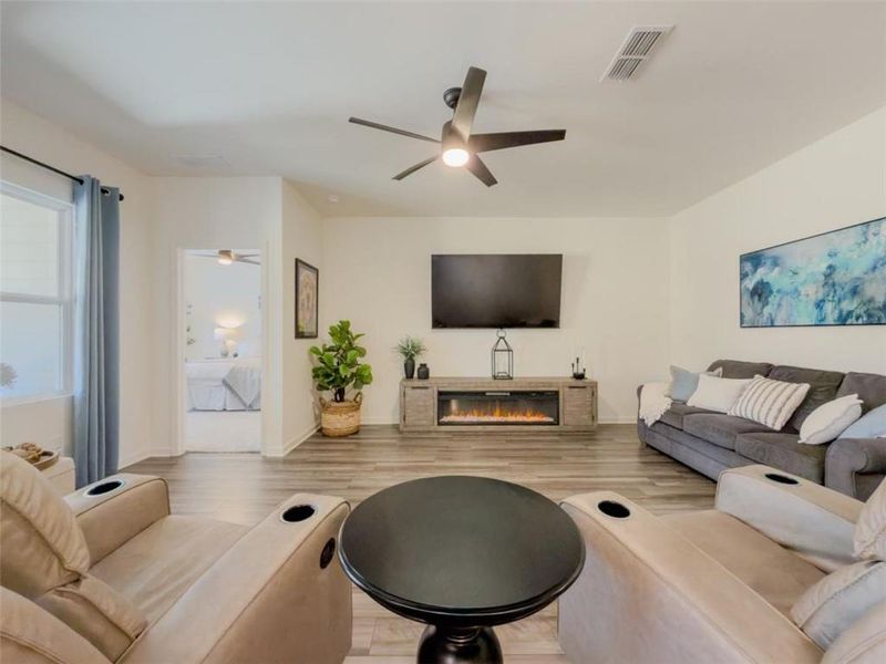 Furnished interior view inside a new home in Bentwater, Hoschton (Image 13). Furnished interior view inside a new home in Bentwater, Hoschton (Image 13).