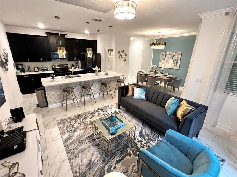 Furnished interior view inside a new home in , Davenport (Image 14).