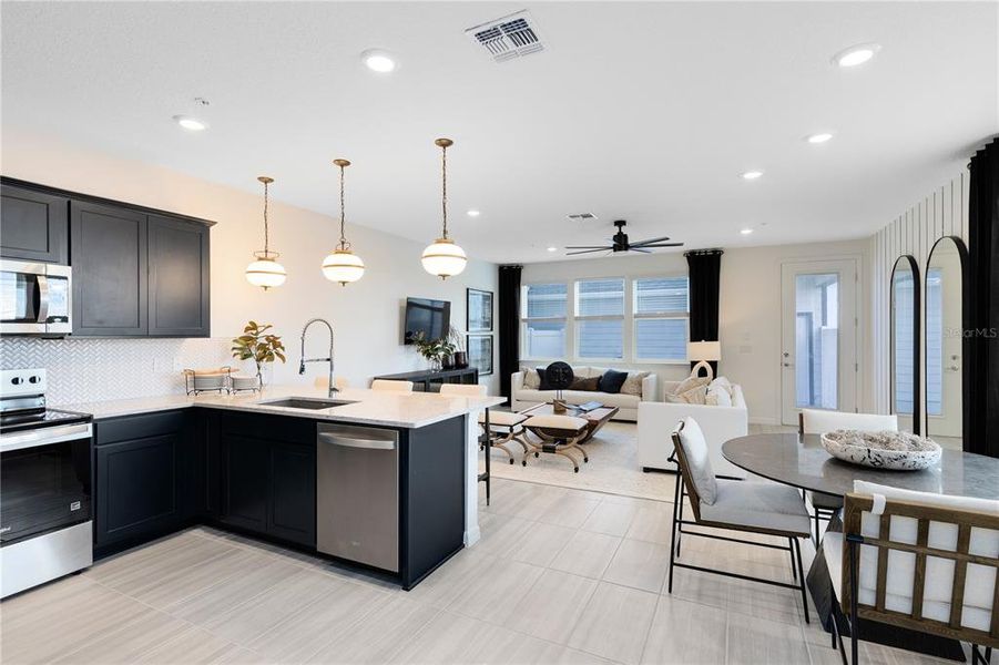 Furnished interior view inside a new home in EverBe, Orlando (Image 9). Furnished interior view inside a new home in EverBe, Orlando (Image 9).