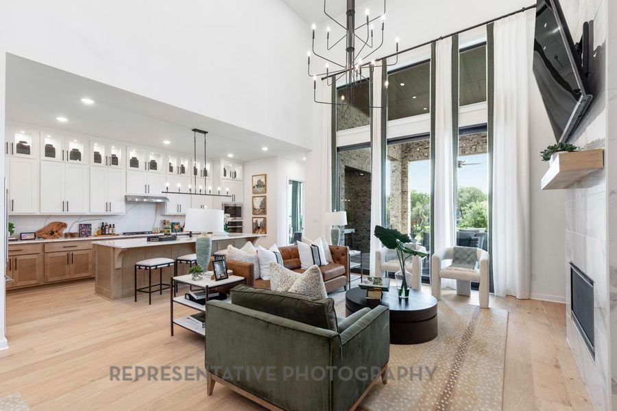 Furnished interior view inside a new home in Wolf Ranch, Georgetown (Image 34).