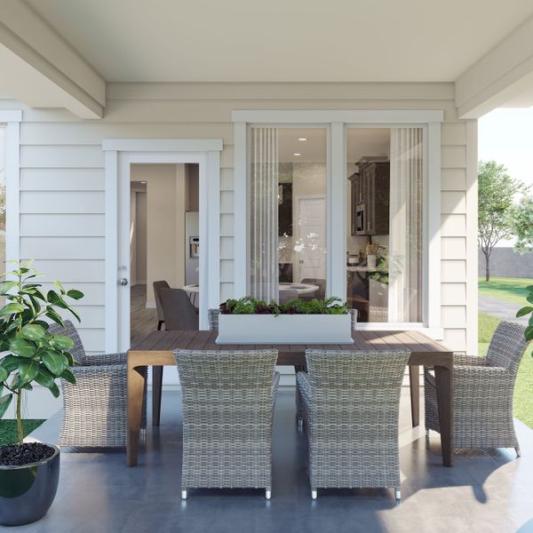 Representative exterior details of a home built from the Garner by Tri Pointe Homes in Mason Woods, Cypress (Image 4).