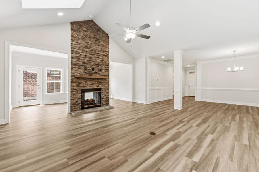 Representative unfurnished interior of a home built from the Essex by Keystone Homes NC in Weybridge, Burlington (Image 75).