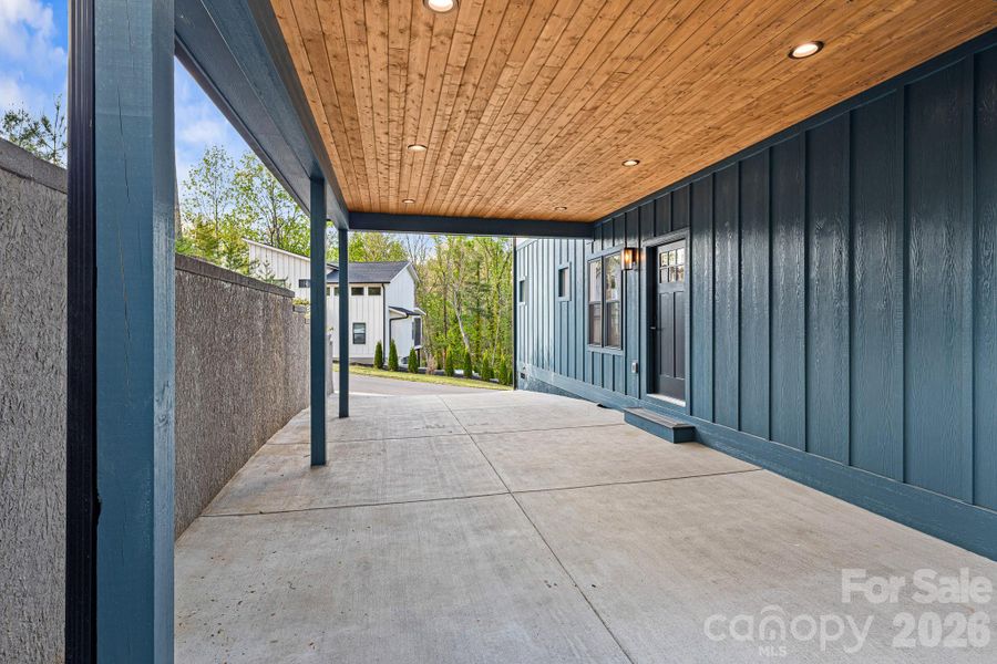 Exterior details and patio area of a home in , Arden (Image 31).