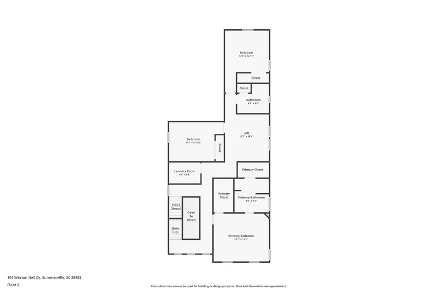 2D floor plan layout of this home in , Summerville, SC (Image 6).