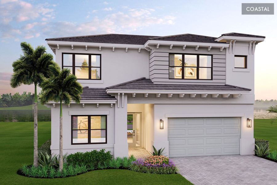 Representative exterior photo of a completed home built from the Pegasus by GL Homes in Apex at Avenir, Palm Beach Gardens, FL (Image 2).