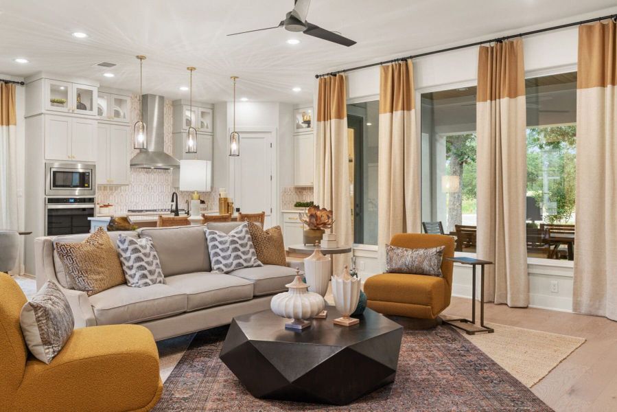 Furnished interior view inside a new home in Parmer Ranch Cottages, Georgetown (Image 6). Furnished interior view inside a new home in Parmer Ranch Cottages, Georgetown (Image 6).