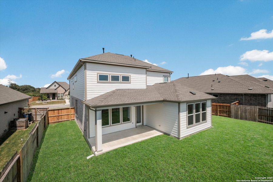 Front exterior of a new home in Foxbrook, Cibolo, TX, highlighting curb appeal (Image 22).