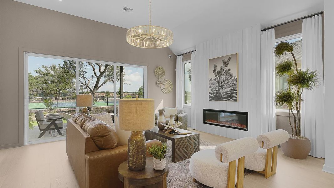 Representative furnished interior of a home built from the Hampton by Chesmar Homes in Crescent Bluff, Georgetown (Image 24).