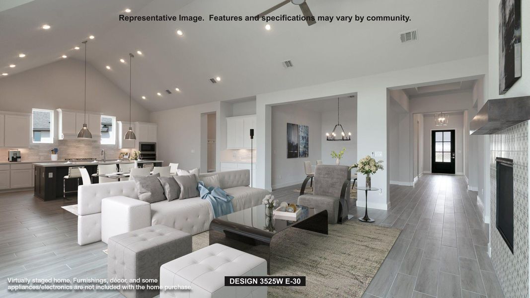 Furnished interior view inside a new home in Parkside on the River West, Georgetown (Image 5).