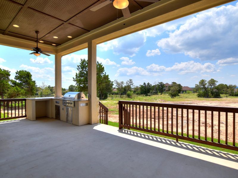 Representative exterior details of a home built from the San Simeon II by Giddens Homes in Clearwater Ranch, Liberty Hill (Image 48).