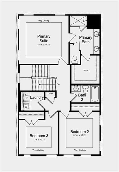2D floor plan layout of this home in Chandler Run, Tucker, GA (Image 5).