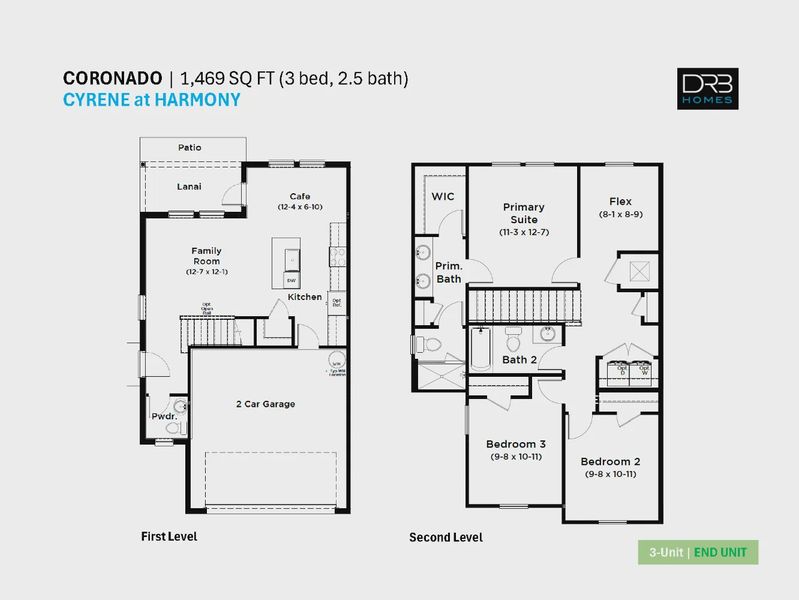 2D floor plan layout of this home in Cyrene at Harmony, St. Cloud, FL (Image 5).