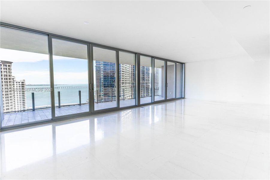 Spacious Living/Dining - Marble Flooring Spacious Living/Dining - Marble Flooring