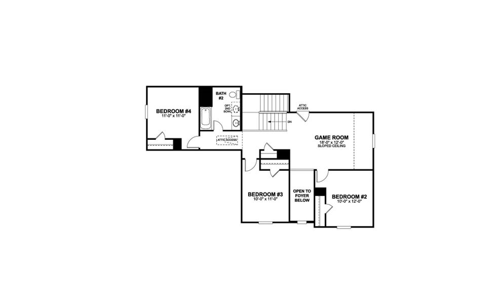 2D floor plan layout of this home in Carillon, Manor, TX (Image 3).