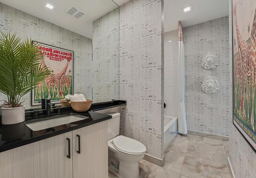 Furnished interior view inside a new home in Apex at Avenir, Palm Beach Gardens (Image 92).