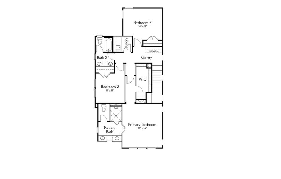 2D floor plan layout for the Brazos by Autograph Homes in Indigo, Richmond, TX (Image 4).